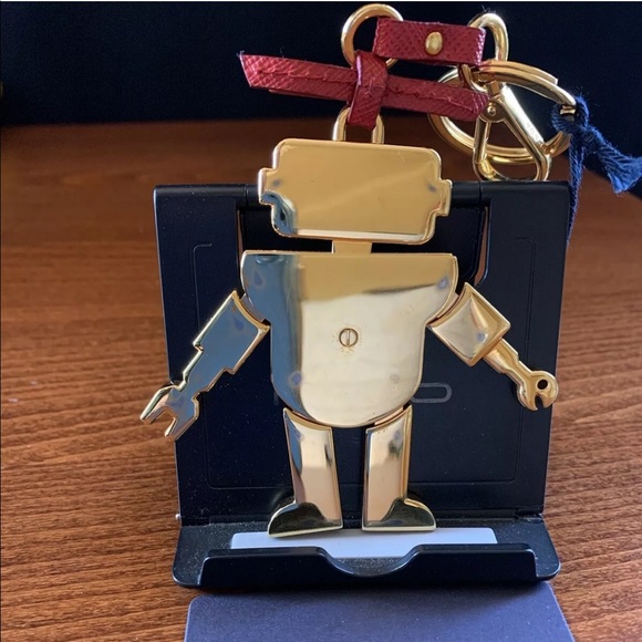 Auth Prada Trick Robot in Brass & Saffiano **RARE* - Picture 6 of 6